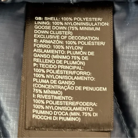 The North Face 550 Goose Down Women’s Puffer Vest Navy Floral Jacket Size XS - Picture 8 of 9